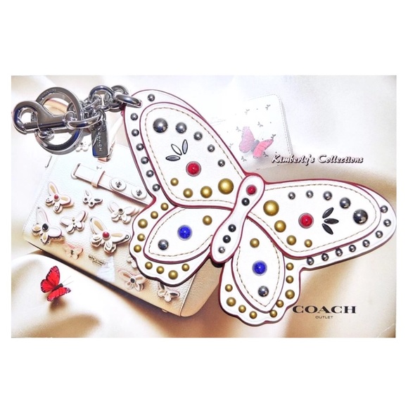 Coach Accessories - Coach Butterfly Studded Keychain Bag Charm